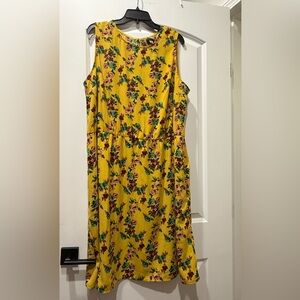 A New Day Yellow Floral Midi Dress